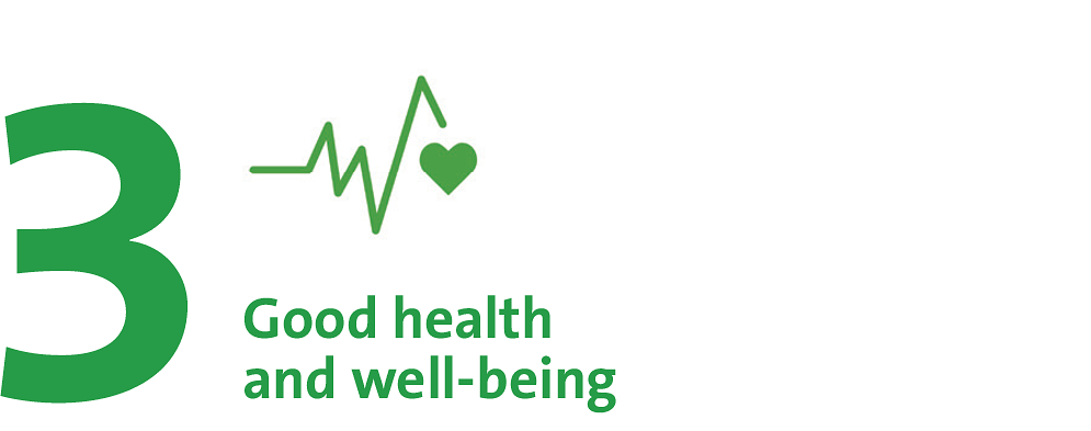 Below we explain how we are committed to these SDGs in detail. SDG 3: Good health and well-being.